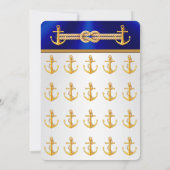 Foto Aangepaste Nautical Thleding Wedding Invitati Kaart (Achterkant)