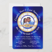 Foto Aangepaste Nautical Thleding Wedding Invitati Kaart (Voorkant)