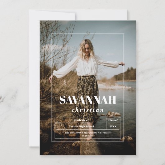 Foto aankondiging eindexamen middelbare school (Voorkant)