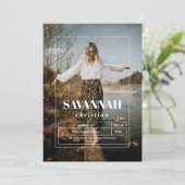 Foto aankondiging eindexamen middelbare school (Staand voorkant)