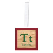 Foto ABC Blokken Birth Stats Keepomwille Ornament (Voorkant)