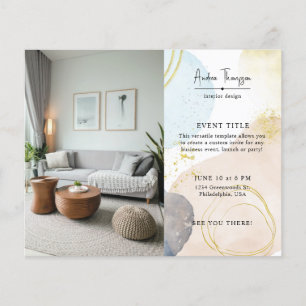 Foto Abstracte Waterverf Vormen GoID-Folie Flyer