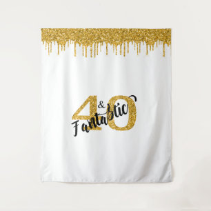 Foto achtergrond Booth 40 en Fantastic Party Gold Wandkleed
