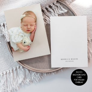 Foto Achtergrond voor Vellum Geboorteaankondiging Aankondiging