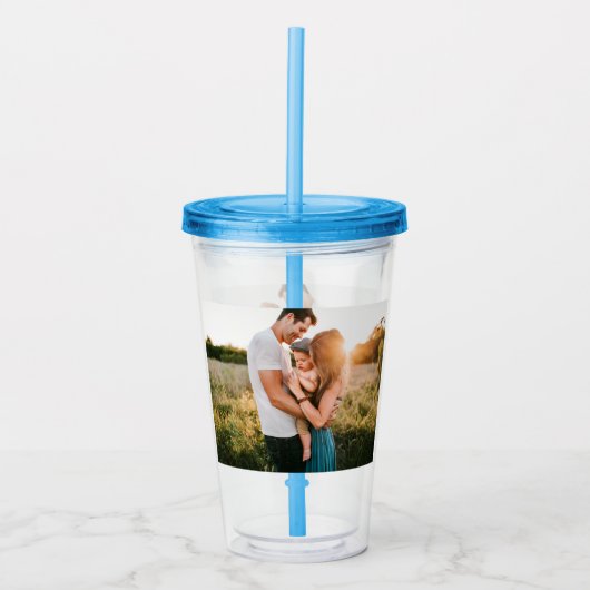 Foto Acryl Tumbler met stro Acryl Drinkbeker (Voorkant)