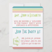 Foto adoptiepartij - Moderne multikleurenstrips Kaart (Achterkant)