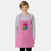 Foto Afbeelding Logo hier uploaden Sjabloon Pink S Schort (Gedragen)