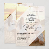 * FOTO Afbeelding RSVP QR AR6 DIY Wedding Kaart (Voorkant / Achterkant)