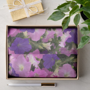 Foto Afbeelding van Morning Glory Pink & Purple Fl Tissuepapier