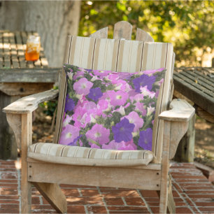 Foto afbeelding van Morning Glory Roze & Paarse Bl Buitenkussen