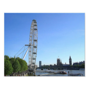 Foto afdrukken met London Eye Ferris Wheel Afdruk