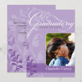FOTO AFSTUDEERDER AANKONDIGING Elegant paarse (Voorkant / Achterkant)