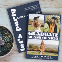 Foto Afstudeerder Partij Modern White & Blue 3