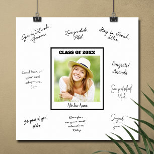 Foto afstudeerfeest handtekening bericht poster