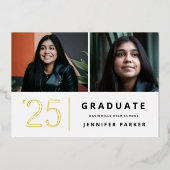 Foto afstudeerjaar 2 vet folie uitnodiging (Voorkant)