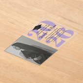 Foto afstuderen 2025 Party QR Code paarse script Acryl Uitnodigingen (Laagn)