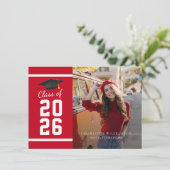 Foto Afstuderen 2025 Rood Wit Afstudeerder (Staand voorkant)