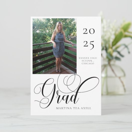 Foto Afstuderen Aankondiging (Staand voorkant)