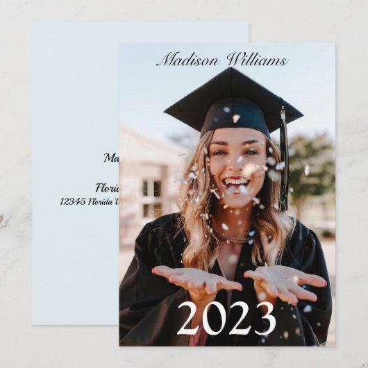 Foto Afstuderen Aankondiging (Voorkant / Achterkant)