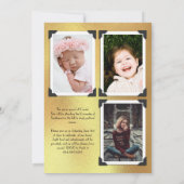  Foto Afstuderen Aankondiging Gold (Achterkant)