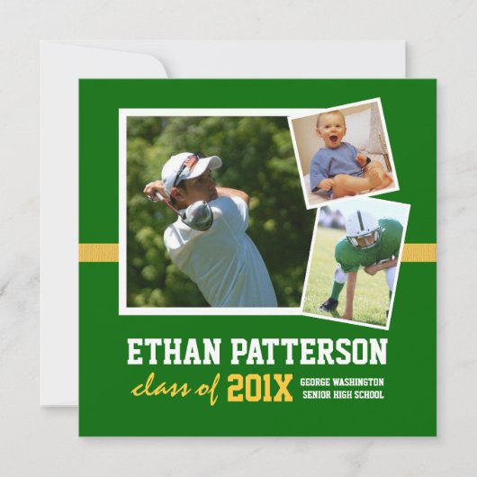 Foto Afstuderen aankondiging groen goud (Voorkant)