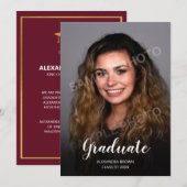 Foto Afstuderen Aankondiging Kaart Bourgondië (Voorkant / Achterkant)