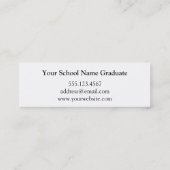 Foto afstuderen aankondiging label naam rood (Achterkant)