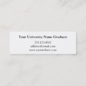 Foto afstuderen aankondiging label naam zwarte kaa (Achterkant)