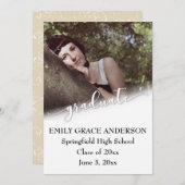 Foto Afstuderen Aankondiging met Modern Script (Voorkant / Achterkant)