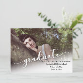 Foto Afstuderen Aankondiging met Modern Script (Staand voorkant)