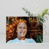 Foto Afstuderen Aankondiging Real Folie Invitation (Staand Voorkant)