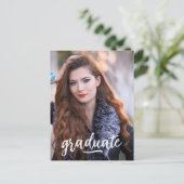 Foto Afstuderen Aankondiging/Uitnodiging Briefkaart (Staand voorkant)