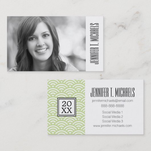 Foto Afstuderen | Achtergrond oostergolf Contactkaartje (Voorkant / Achterkant)