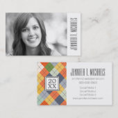 Foto Afstuderen | Argyle Sweater Contactkaartje (Voorkant / Achterkant)