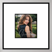 Foto Afstuderen Autograph Black Border Poster (Voorkant)