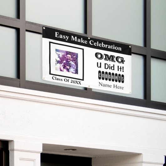 Foto Afstuderen Banner (Buitenkant Gebouw)