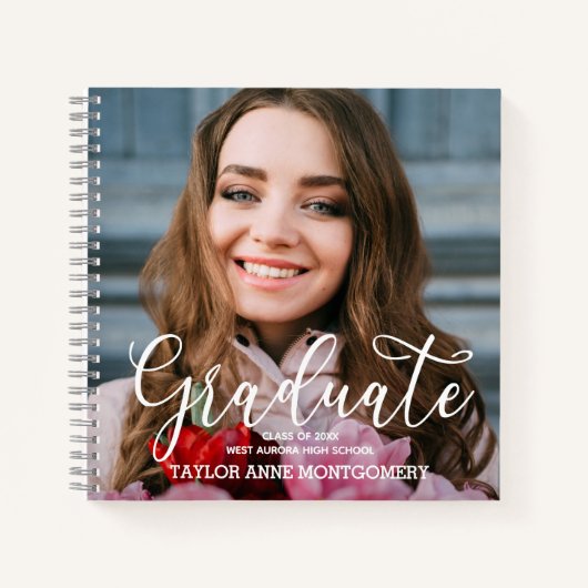 Foto Afstuderen Best Wishes Guest Book Notitieboek (Voorkant)