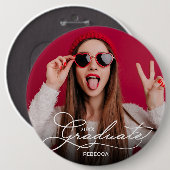 Foto Afstuderen Celebration Ronde Button 6,0 Cm (Voorkant /achterkant)