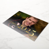 Foto Afstuderen Class of 2023 Gold Foil Folie Uitnodiging (Gedraaid)