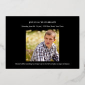 Foto Afstuderen Class of 2023 Gold Foil Folie Uitnodiging (Achterkant)