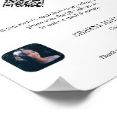 Foto Afstuderen College Fonds Donatie QR Code Sign Poster (Hoek)