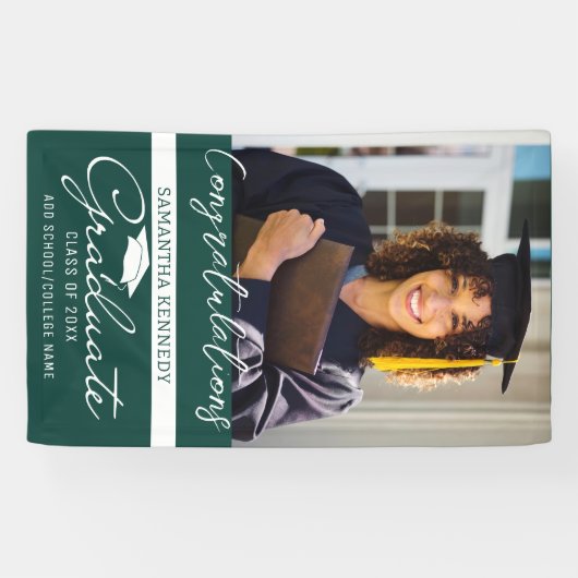 Foto Afstuderen Congrats Afstudeerder Class of 202 Spandoek (Horizontaal)