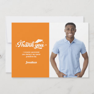 Foto Afstuderen Dank u Oranje Bedankkaart