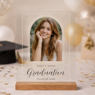 Foto Afstuderen Elegant Schrift Acryl Bord