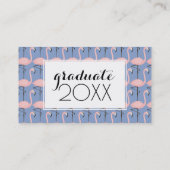 Foto Afstuderen | Flamingo patroon van aanbestedin Contactkaartje (Achterkant)