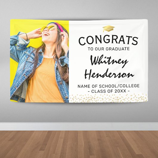 Foto Afstuderen Gefeliciteerd Spandoek