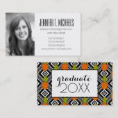 Foto Afstuderen | Geometrische anananassen Contactkaartje (Voorkant / Achterkant)