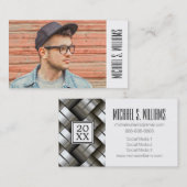 Foto Afstuderen | Geweven metaal Contactkaartje (Voorkant / Achterkant)