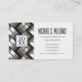 Foto Afstuderen | Geweven metaal Contactkaartje (Achterkant)