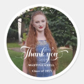 Foto Afstuderen Hartelijk dank Ronde Sticker (Voorkant)